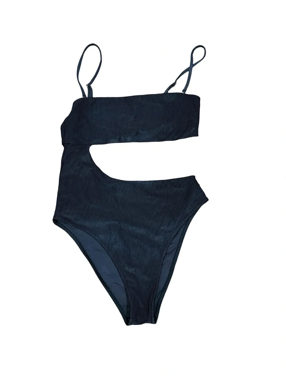 🖤 Frankie's Bikinis Carter Cutout One-Piece Swimsuit Black Size Large